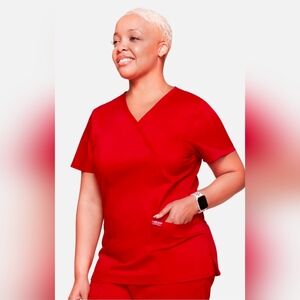 Cherokee Red Scrub Top